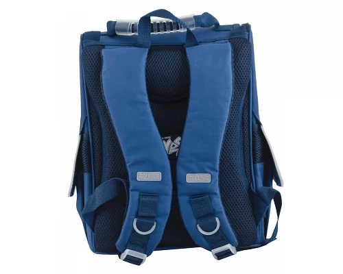 Рюкзак школьный ортопедический каркасный YES H-11 Cambridge blue 34*26*14 код: 553304
