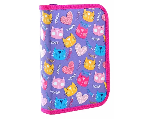 Пенал твердый YES одинарный с двумя клапанами HP-04 Loving Cats код: 532556