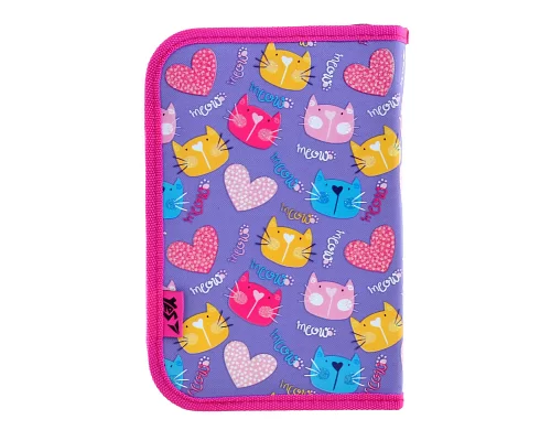 Пенал твердый YES одинарный с двумя клапанами HP-04 Loving Cats код: 532556