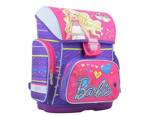 Рюкзак школьный ортопедический каркасный YES H-26 Barbie 40*30*16 код: 554567