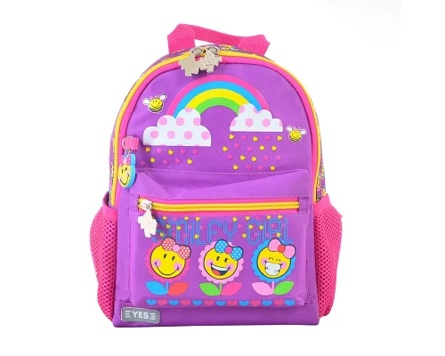 Рюкзак дитячий дошкільний YES K-16 Smile, 22.5*18.5*9.5 код: 554756