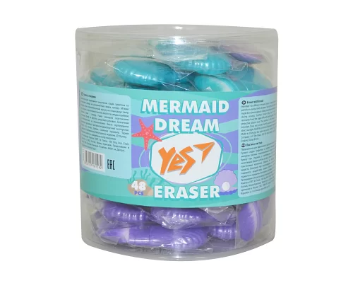 Ластик с кисточкой YES Mermaid dream 2 диз/уп код: 560511