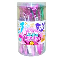 Ручка YES шарико-масляная Mermaid dream c жидкостью и глиттером 3 стержня в комплекте (411915)