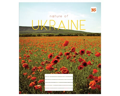 Тетрадь школьная А5/48 лин. YES Nature of Ukraine, тетрадь ученич код: 763098