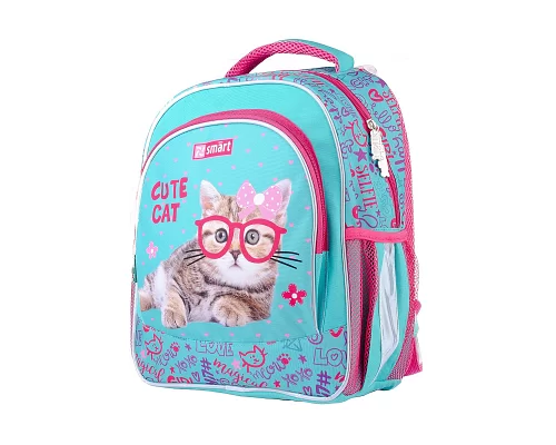 Рюкзак школьный ортопедический SMART SM-03 Cute Cat , код: 558185