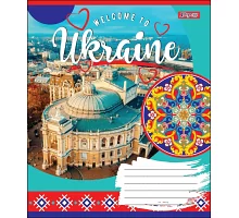 Тетрадь школьная А5/48 лин. 1В WELCOME TO UKRAINE, Тетрадь школьная код: 764639
