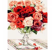 Картина за номерами Яскраві троянди в коробці 40*50см Dreamtoys код: DT-118