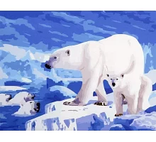 Картина по номерам Белые медведи 40*50см в коробке Dreamtoys код: DT-178