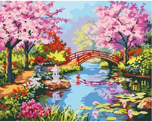 Картина по номерам Весенний сад 40*50см, в коробке Dreamtoys код: DT-190