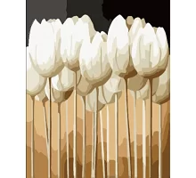 Картина по номерам Белые тюльпаны