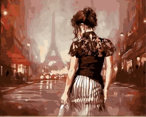 Картина за номерами Меланхолія в Парижі