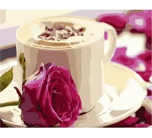 Картина по номерам Утреннее кофе в термопакете 40*50см Стратег код: VA-0228