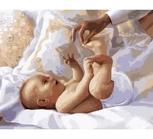 Картина по номерам Младенец в термопакете 40*50см Стратег код: VA-0928