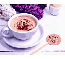Картина по номерам Ароматное кофе в термопакете 40*50см Стратег код: VA-1095