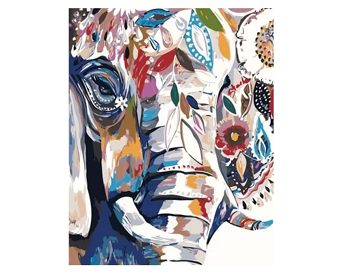 Картина за номерами Абстрактний слон в термопакете 40*50см Стратег код: VA-1210