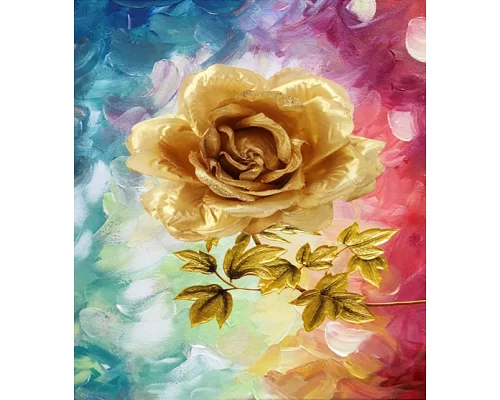 Алмазна мозаїка Чайна троянда, 30 * 40см, без рамки, в кор. 39 * 8 * 5 см