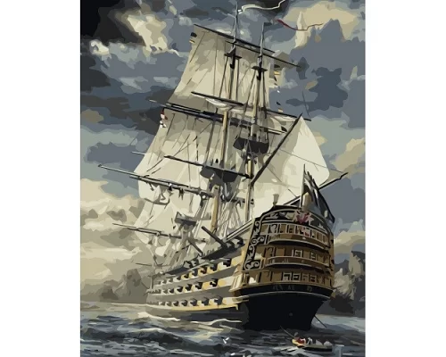 Картина по номерам Величественный корабль, в термопакете 40*50см код: VA-0884