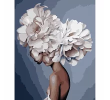 Картина по номерам Голова-цветок, в термопакете 40*50см код: VA-1175