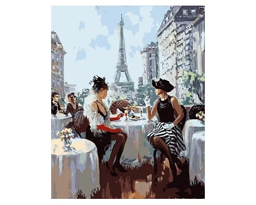 Картина по номерам Завтрак в Париже, в термопакете 40*50см код: VA-0018