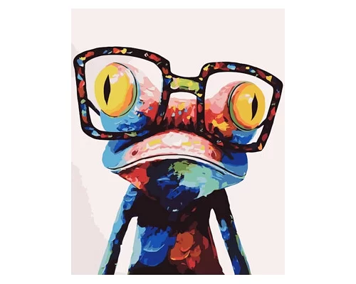 Картина за номерами Поп-арт: Жаба в окулярах, в Термопакет 40 * 50см