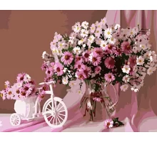 Картина по номерам Розовый букет в термопакете 40*50см код: VA-0565