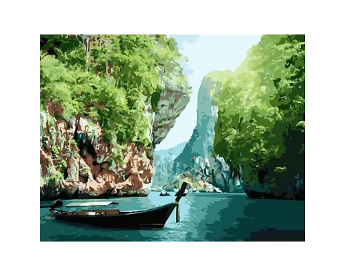 Картина по номерам Тропическая сказка Краби в Таиланде в термопакете 40*50см код: VA-1779