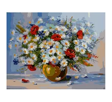Картины по номерам Букет полевых цветов, в термопакете 40*50см код: VA-0673