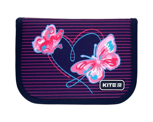Пенал без наполнения Kite Education Butterflies K21-622-3 1 отделение 2 отворота)