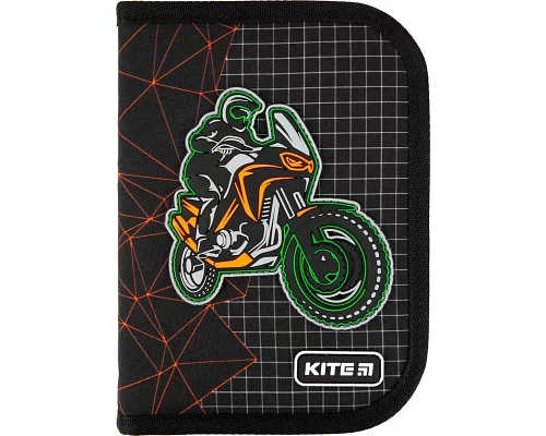 Пенал без наповнення Kite Education Motocross K21-622-2 1 відділення 2 одвороту)