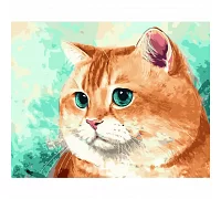 Картина по номерам Рыжий кот с голубыми глазами в термопакете 40*50см (VA-1294)