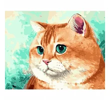 Картина по номерам Рыжий кот с голубыми глазами в термопакете 40*50см (VA-1294)