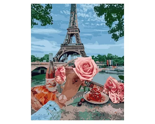 Картина по номерам Романтика в Париже в термопакете 40*50см (VA-2263)