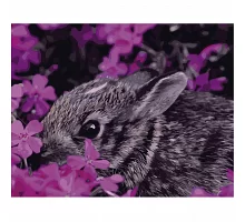 Картина по номерам Кролик в цветах в термопакете 40*50см (VA-0449)