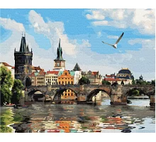 Картина по номерам Карлов мост в Праге в термопакете 40*50см (GX33779)