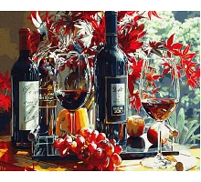 Картина по номерам Багровое вино в термопакете 40*50см (GX34090)