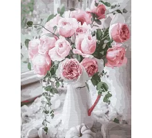 Картина по номерам Букет нежных роз в термопакете 40*50см (GX29390)