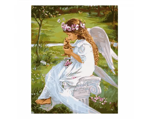 Картина по номерам Гармония ангела с природой в термопакете 40*50см (VA-2550)