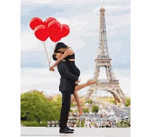 Картина по номерам Влюблённые в Париже в термопакете 40*50см (GX34599)