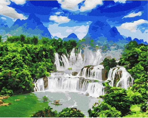 Картина за номерами Водоспад Детіан в Термопакет 40 * 50см (GX27324)