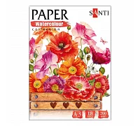Набір акварельного паперу SANTIBotany А3 Paper Watercolour Collection 18 л. 200 г / м (742813)