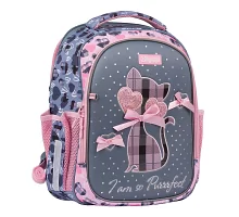 Рюкзак школьный 1Вересня S-107 Purrrfect розовый/серый (552001)
