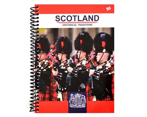 Зошит шкільна А5 80 клітка Од. cпіраль YES Scotland набір 16 шт. (680995)