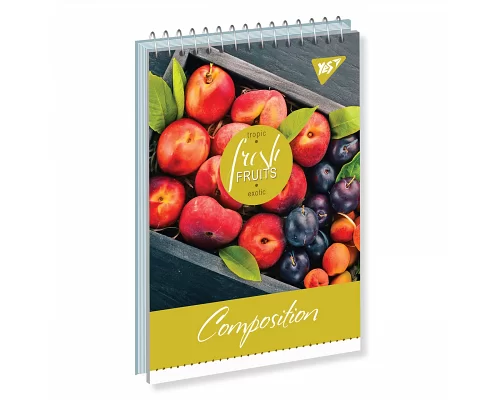 Тетрадь А6 80 клетка Од. cпираль YES Fresh Fruits набор 6 шт. (681735)