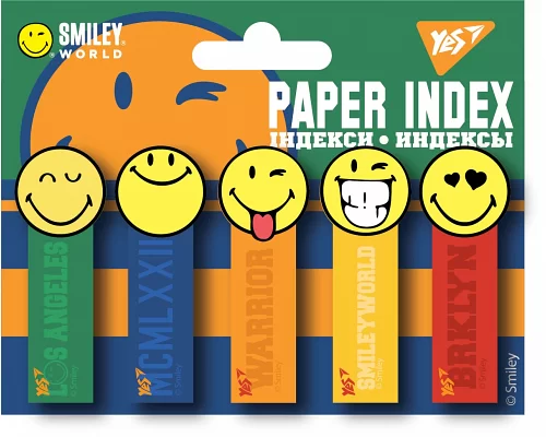Индексы бумажные YES Smiley World.College 50x15мм 100 шт (5x20) (170285)