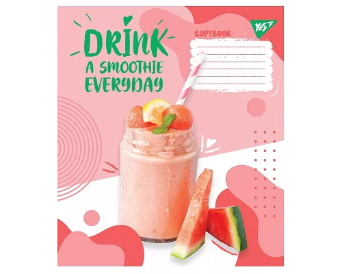 Зошит шкільна А5 12 клітка YES Smoothie набір 25 шт. (765497)