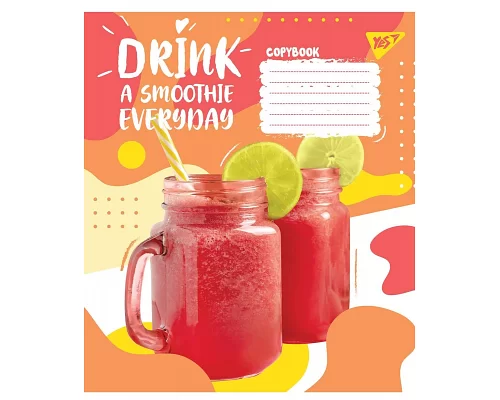 Тетрадь школьная А5 12 клетка YES Smoothie набор 25 шт. (765497)