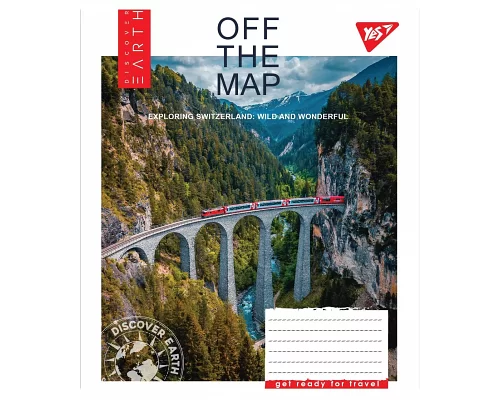 Зошит шкільна А5 60 клітка YES Off The Map набір 10 шт. (765558)