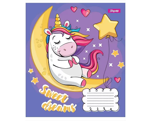 Тетрадь школьная А5 12 косая 1В Happy Unicorn набор 25 шт. (765658)