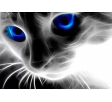 Алмазная мозаика Голубоглазая кошка 30*40см без рамки 40*8*5см (H8147)