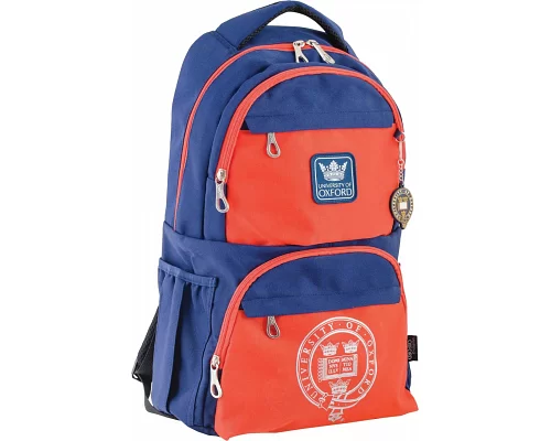 Рюкзак подростковый YES OX 233 сине-оранжевый 31*46*17 код: 554013